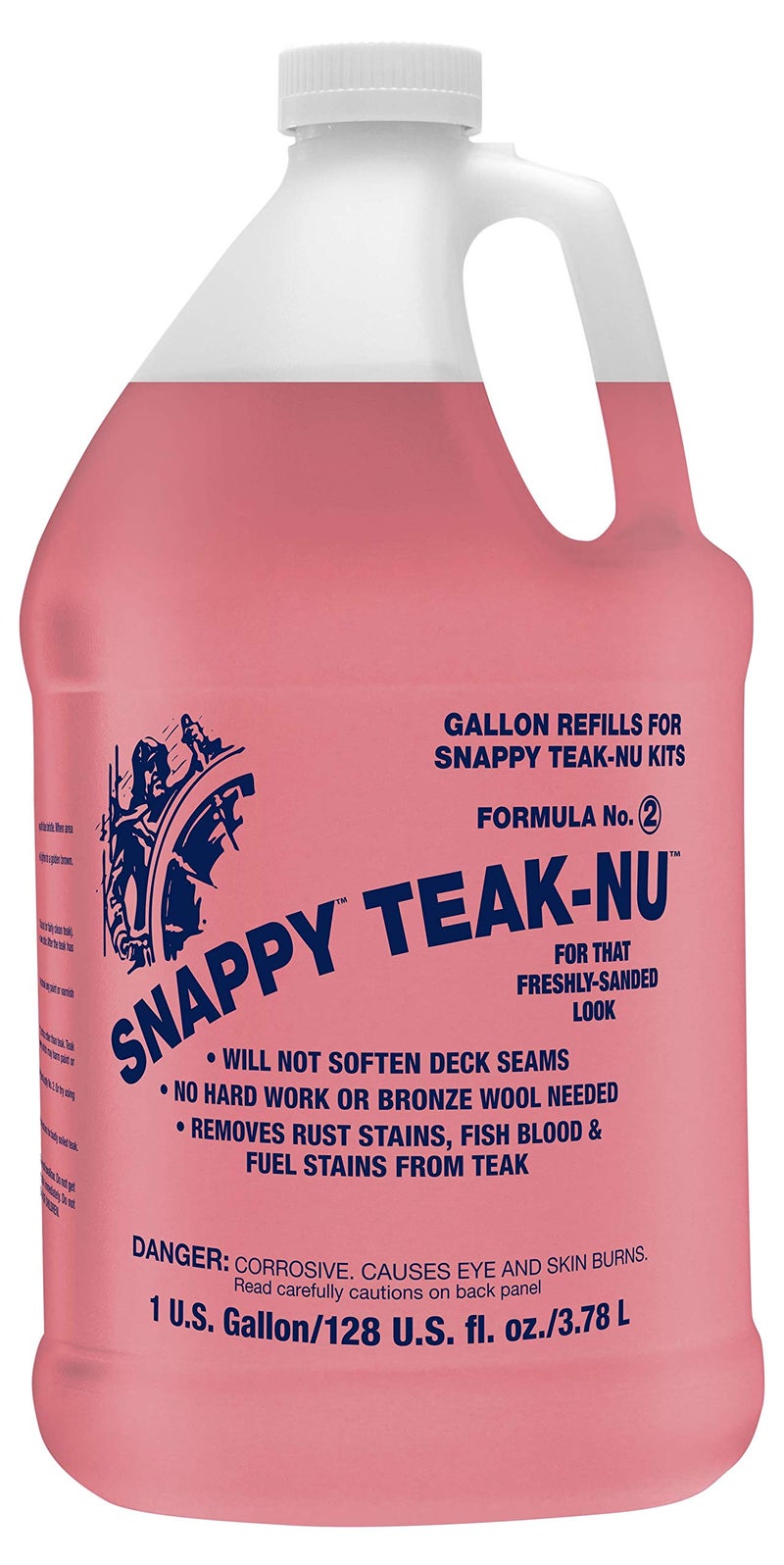 Star Brite SNAPPY TEAK-NU Formula No. 2 - Restore & Renew Weathered Teak & Other Fine Wood - Professional Strength 2 Step System 1 GAL (STN-G2) - Image 1
